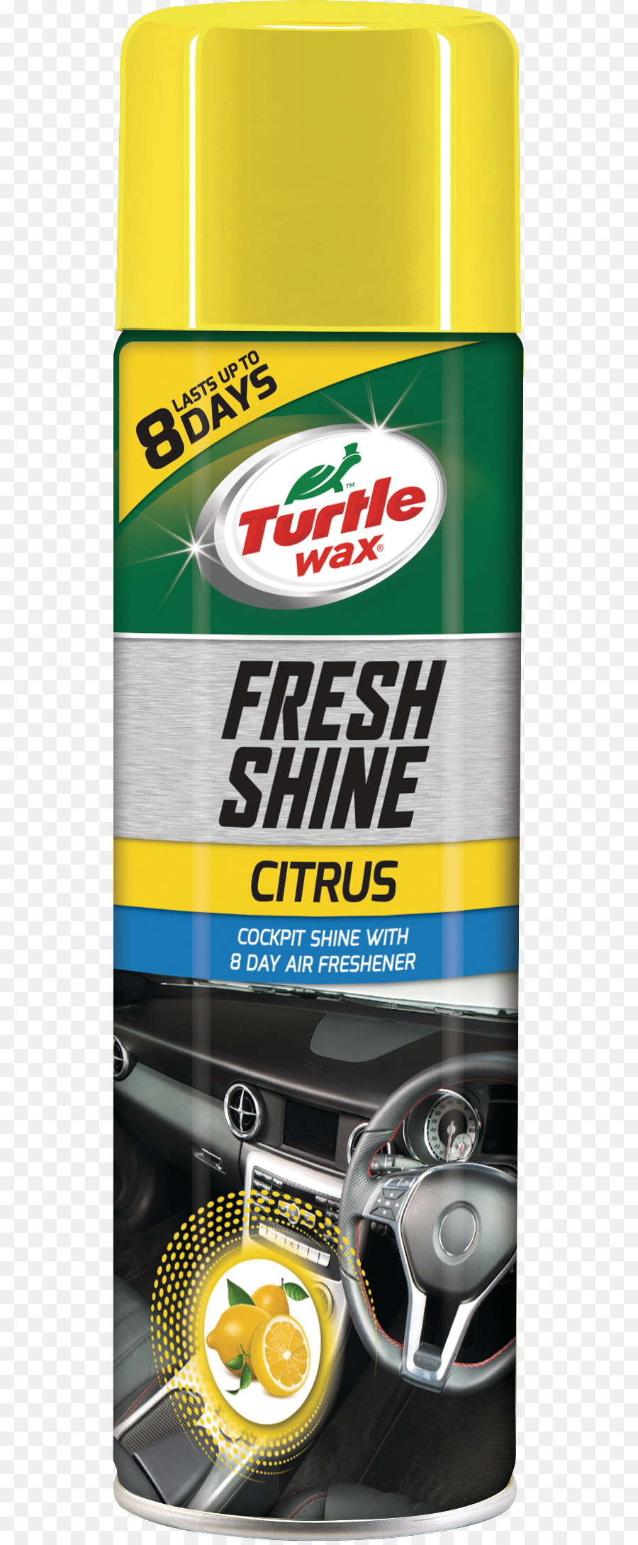 Coche，Turtle Wax Freshshine Cockpitpflege Spray De Vainilla PNG