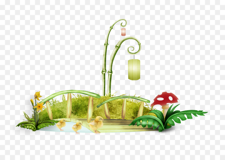 Escena Decorativa Del Jardín，Jardín PNG