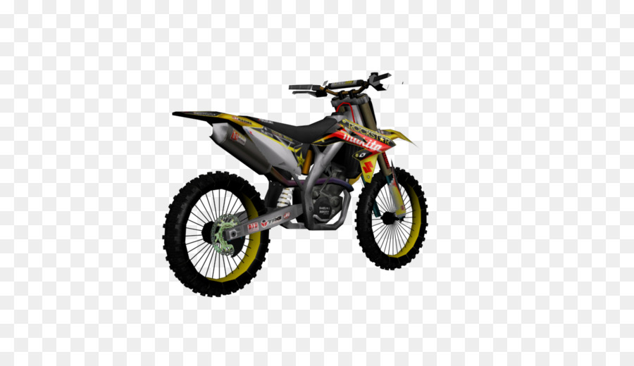 Moto De Cross Amarilla，Bicicleta PNG