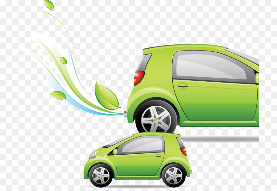 Coche Verde，Respetuoso Del Medio Ambiente PNG