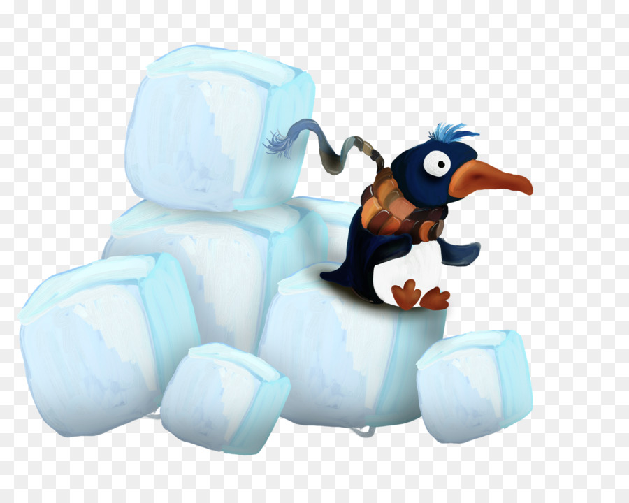 Pingüino Sobre Bloques De Hielo，Pingüino PNG