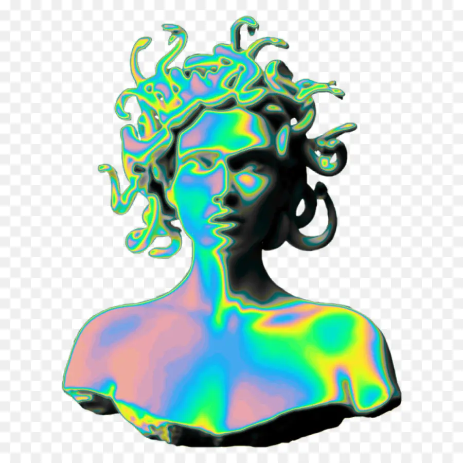 Medusa Holográfica，Busto PNG