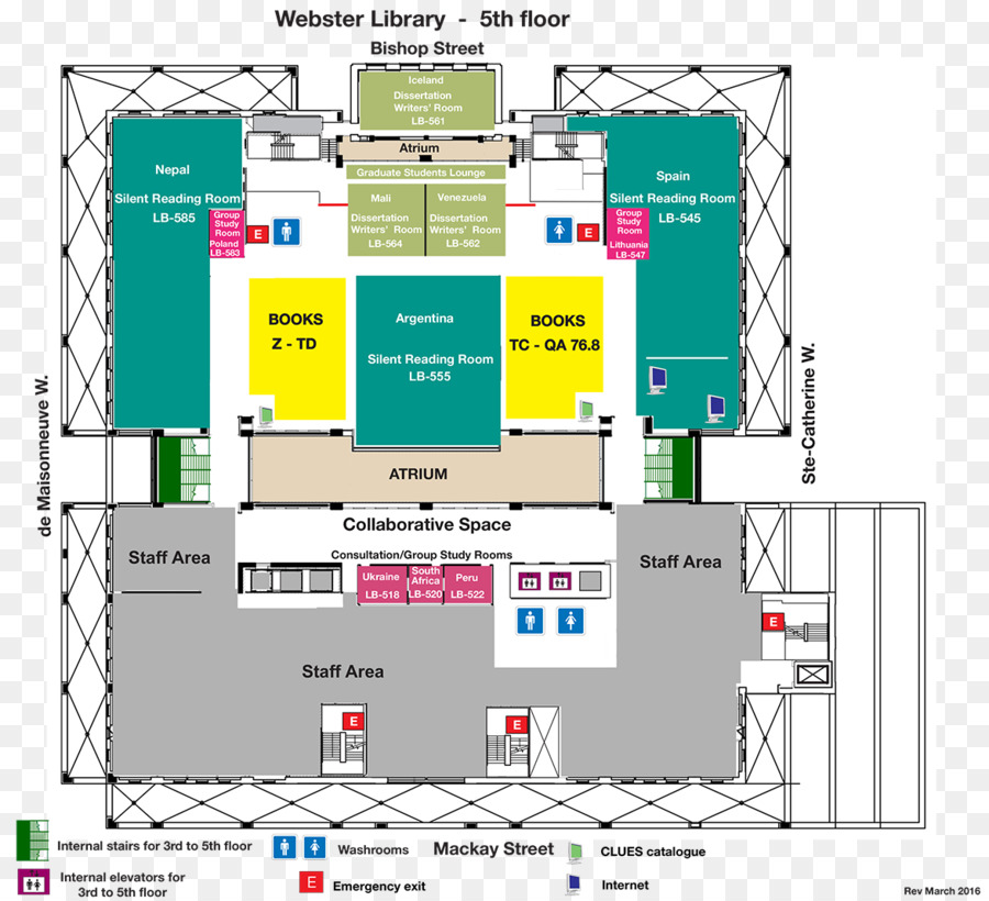 Robarts Library，Plan De Piso PNG