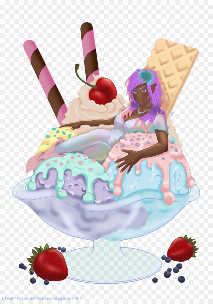 Helado，Decoración De La Torta PNG