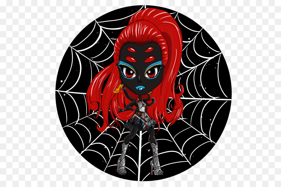 Monster High Wydowna Spider，Muñeca PNG