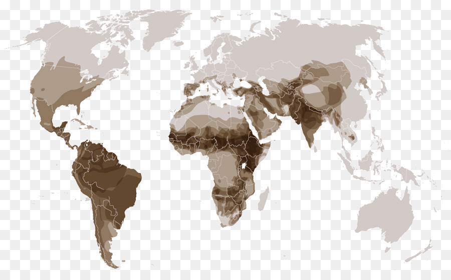 Mapa De Densidad De Población Mundial，Población PNG