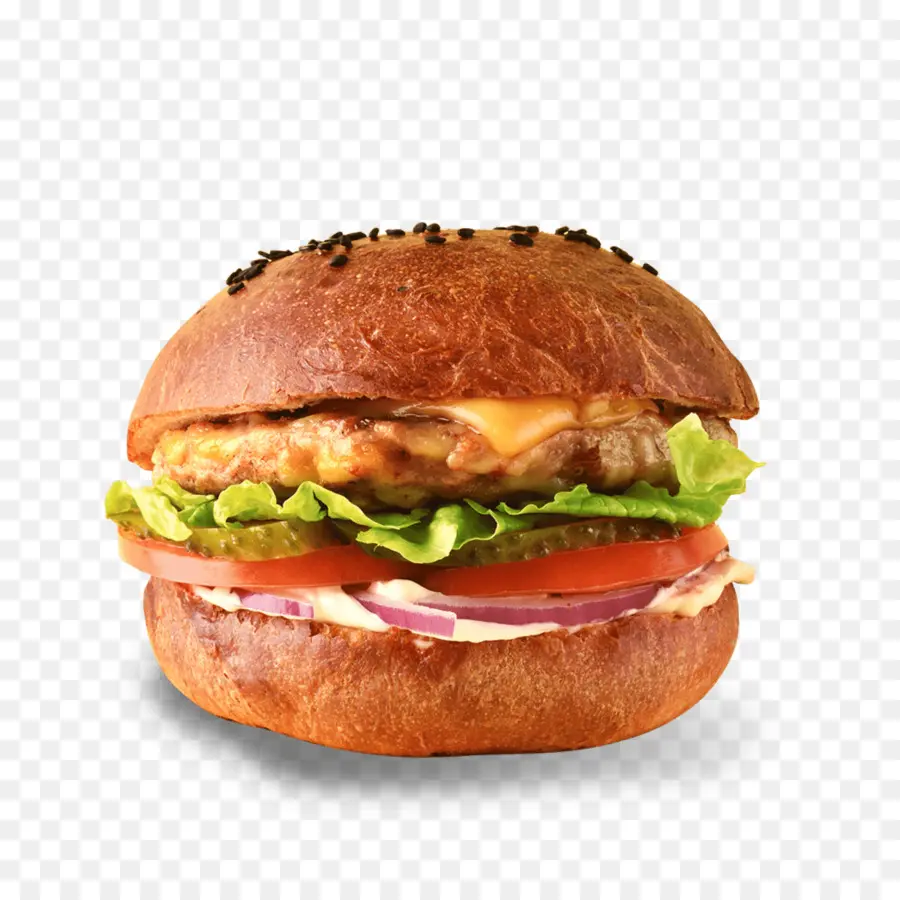 Hamburguesa De Salmón，Hamburgo PNG