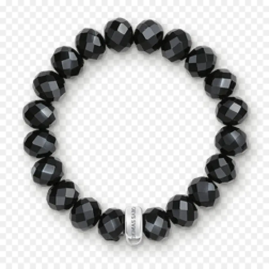 Pulsera，La Mujer Thomas Sabo Negro Obsidiana Pulsera Del Encanto PNG