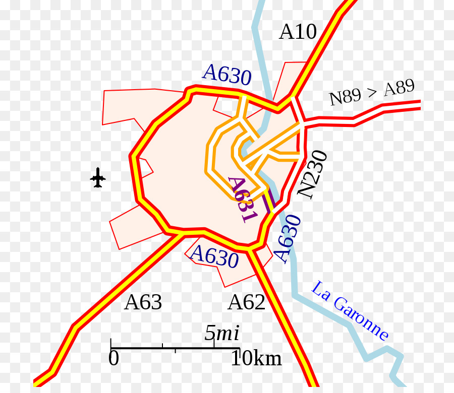 Burdeos，A630 Autopista PNG