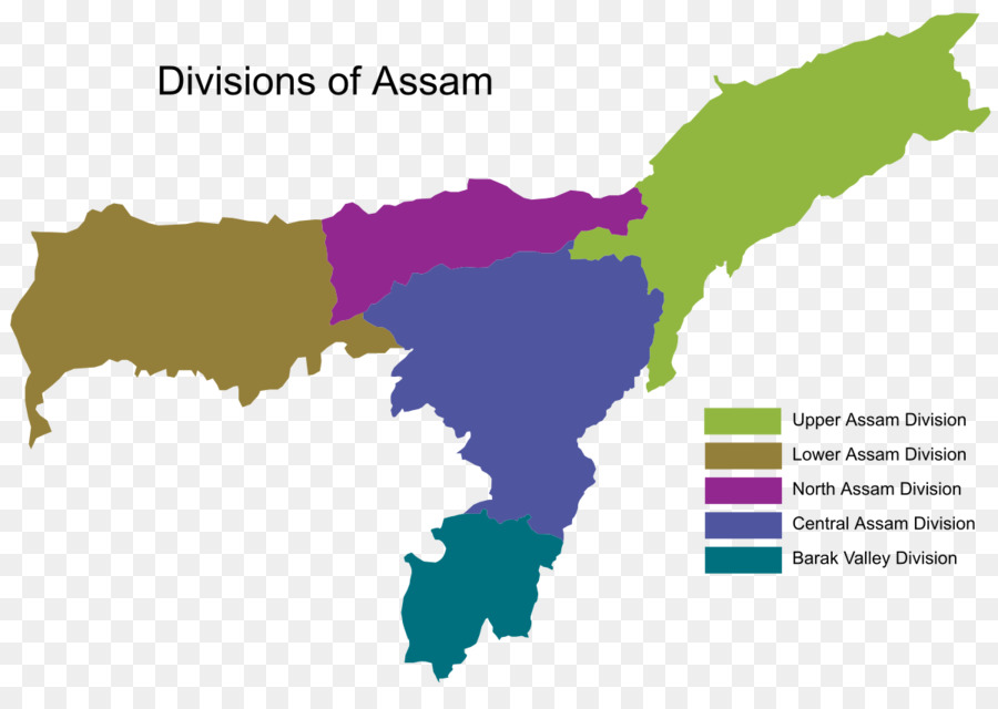 Mapa De Assam，Divisiones PNG