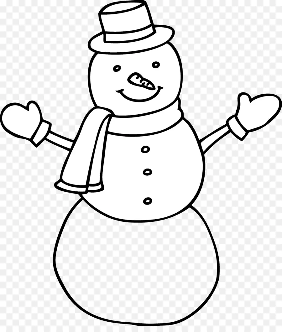 Muñeco De Nieve，Libro Para Colorear PNG