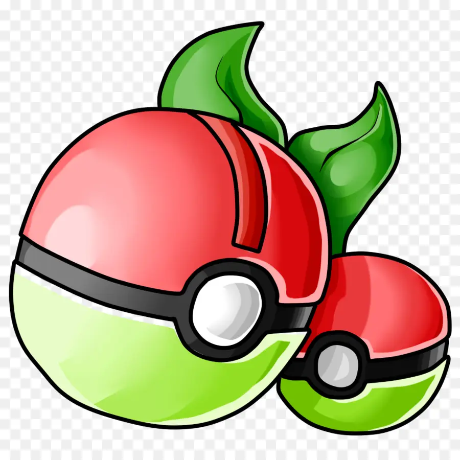 Pokébolas，Rojo Y Verde PNG