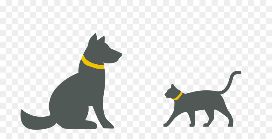 Siluetas De Perros Y Gatos，Mascotas PNG