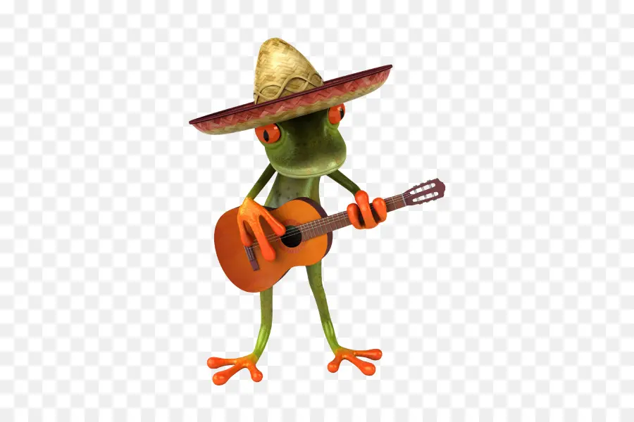 Rana Con Guitarra，Rana PNG