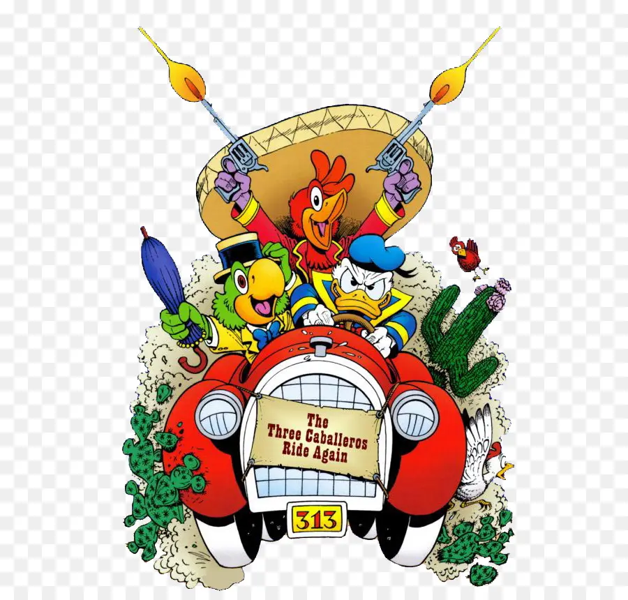 Tres Caballeros Montar Otra Vez，Walt Disney Company PNG