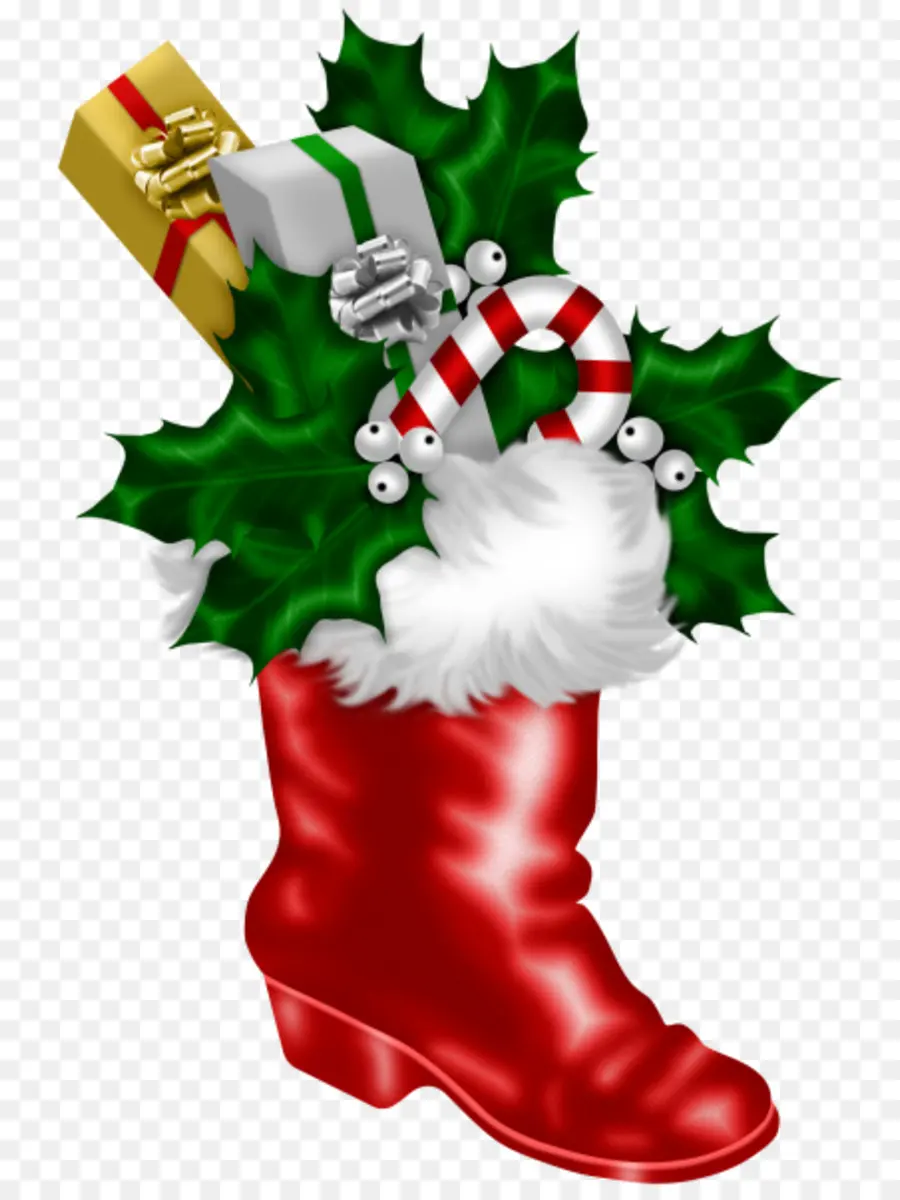 Bota De Navidad，Acebo PNG