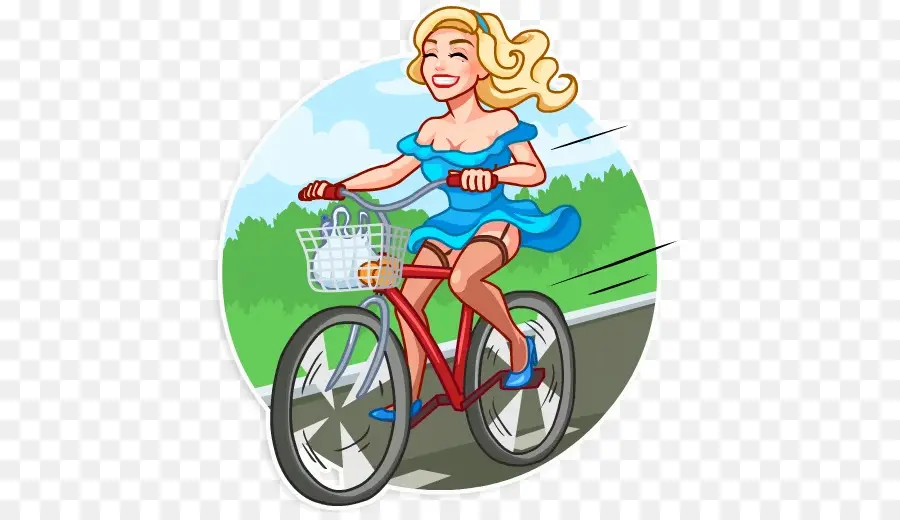 Mujer En Bicicleta，Bicicleta PNG