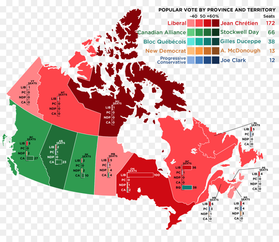 Canadá，Mapa PNG