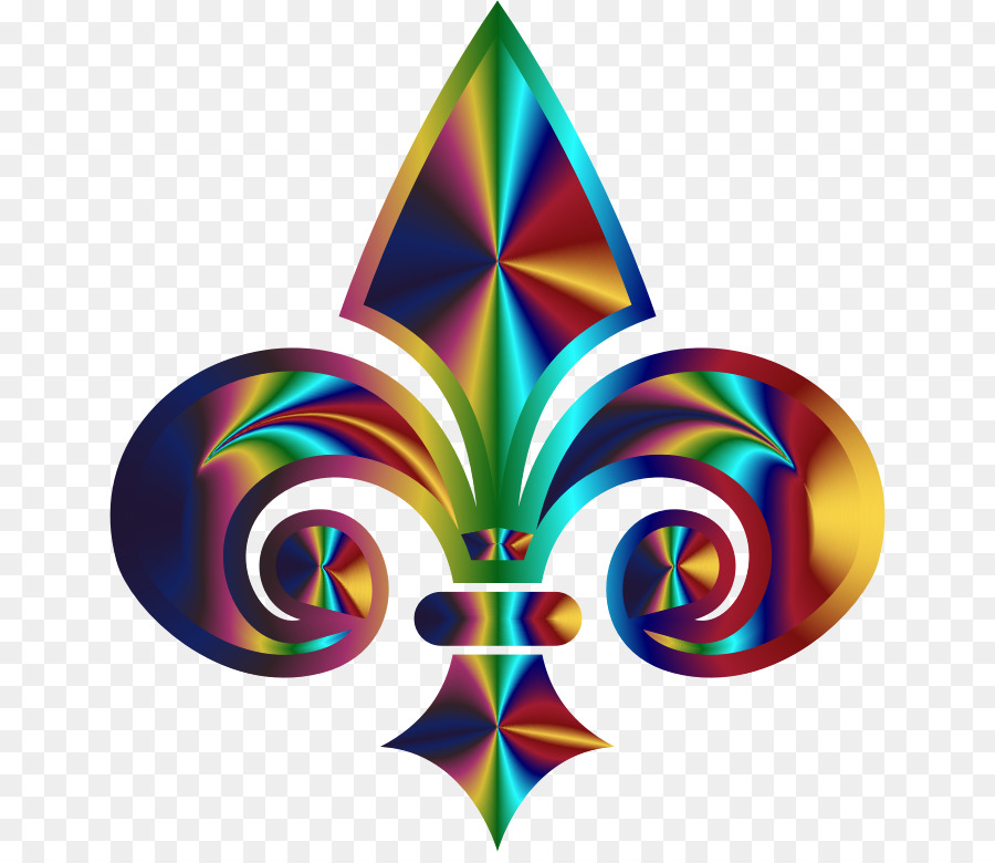 Flor De Lis Colorida，Diseño PNG