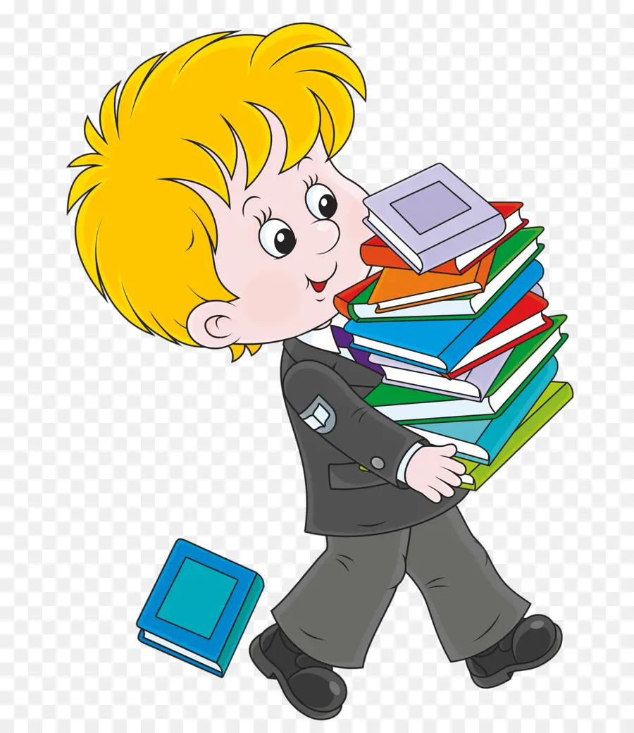 Niño Con Libros，Niño PNG