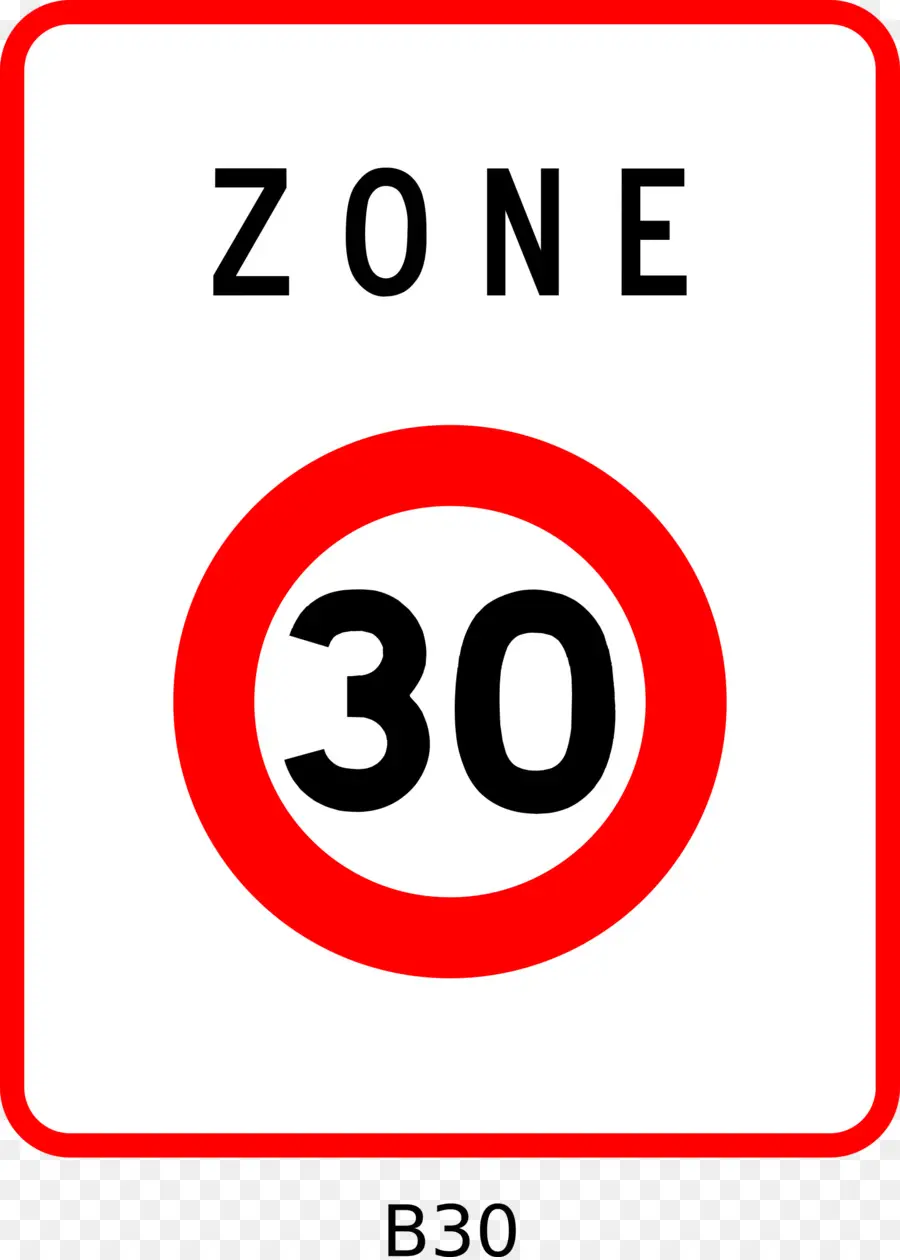Signo De Dunas De La Zona 30 En Francia，30 Kmh Zona PNG