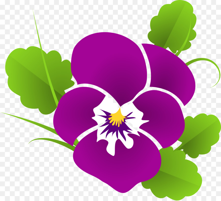 Flor Morada，Hojas PNG