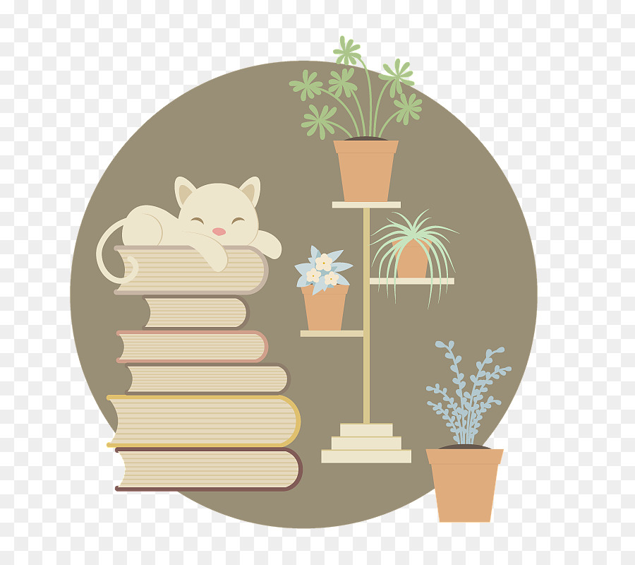 Gato En Libros，Gato PNG