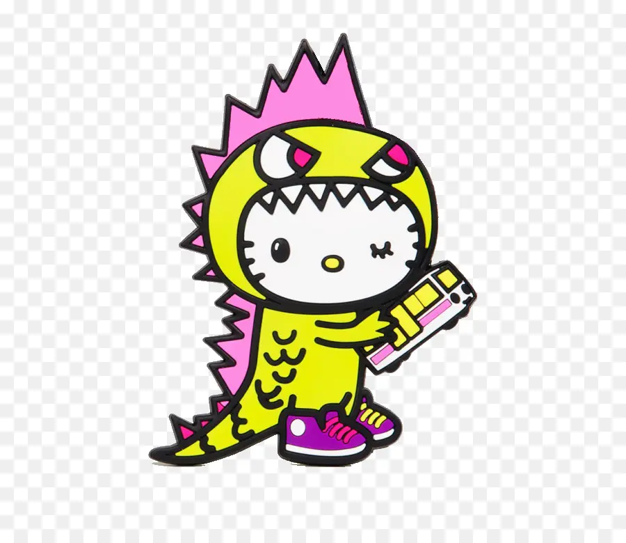 Hello Kitty Disfrazada De Dinosaurio，Dibujos Animados PNG