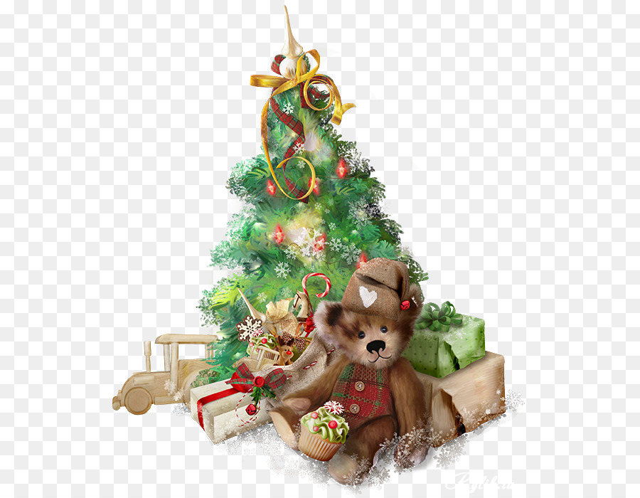 Oso De Peluche De Navidad，Árbol PNG