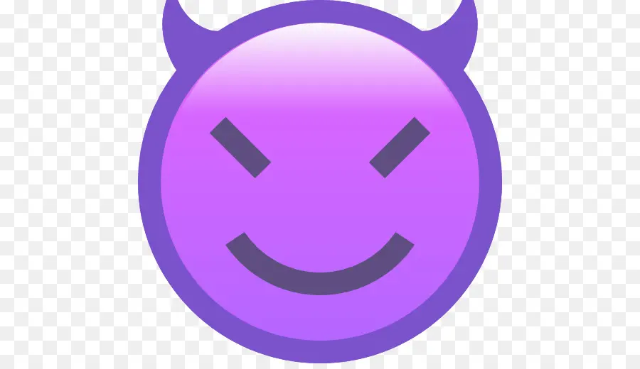 Emoji Del Diablo Morado，Sonriente PNG