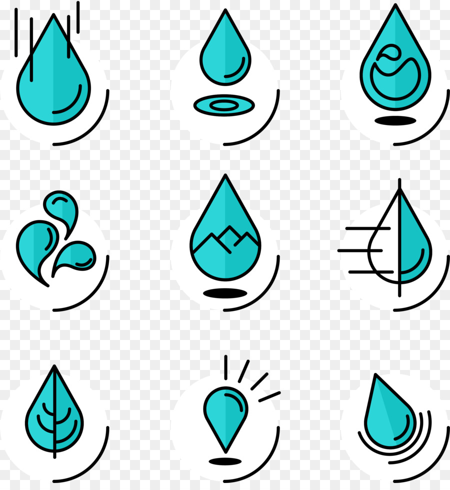 Gotas De Agua，Azul PNG