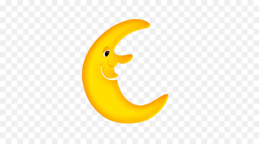 Luna Creciente Sonriente，Luna PNG