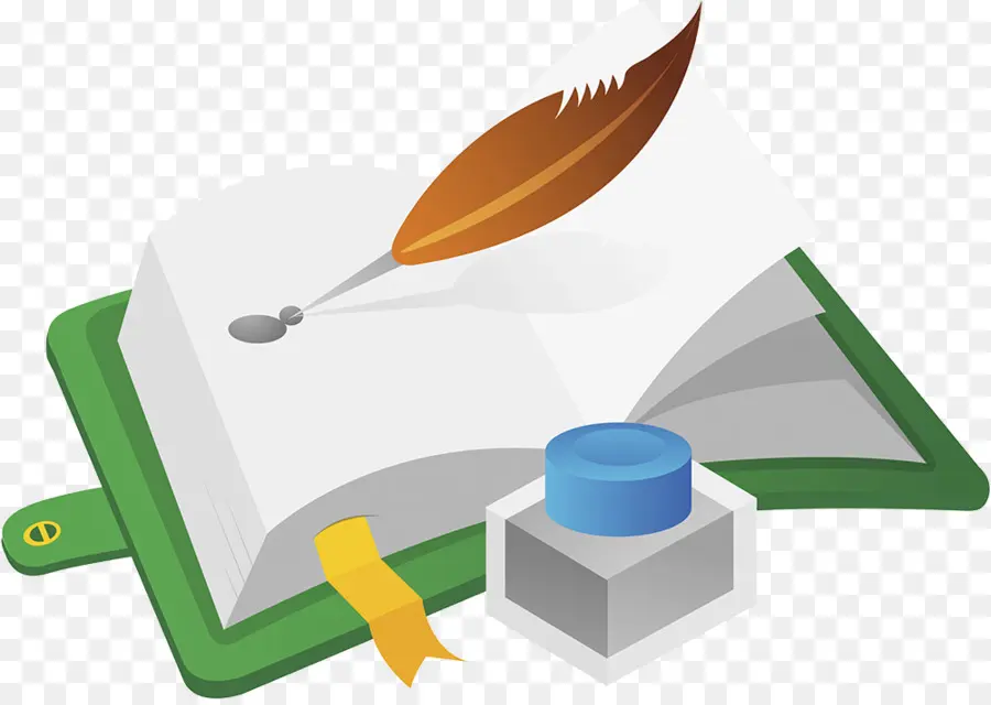 Libro Y Pluma，Tinta PNG