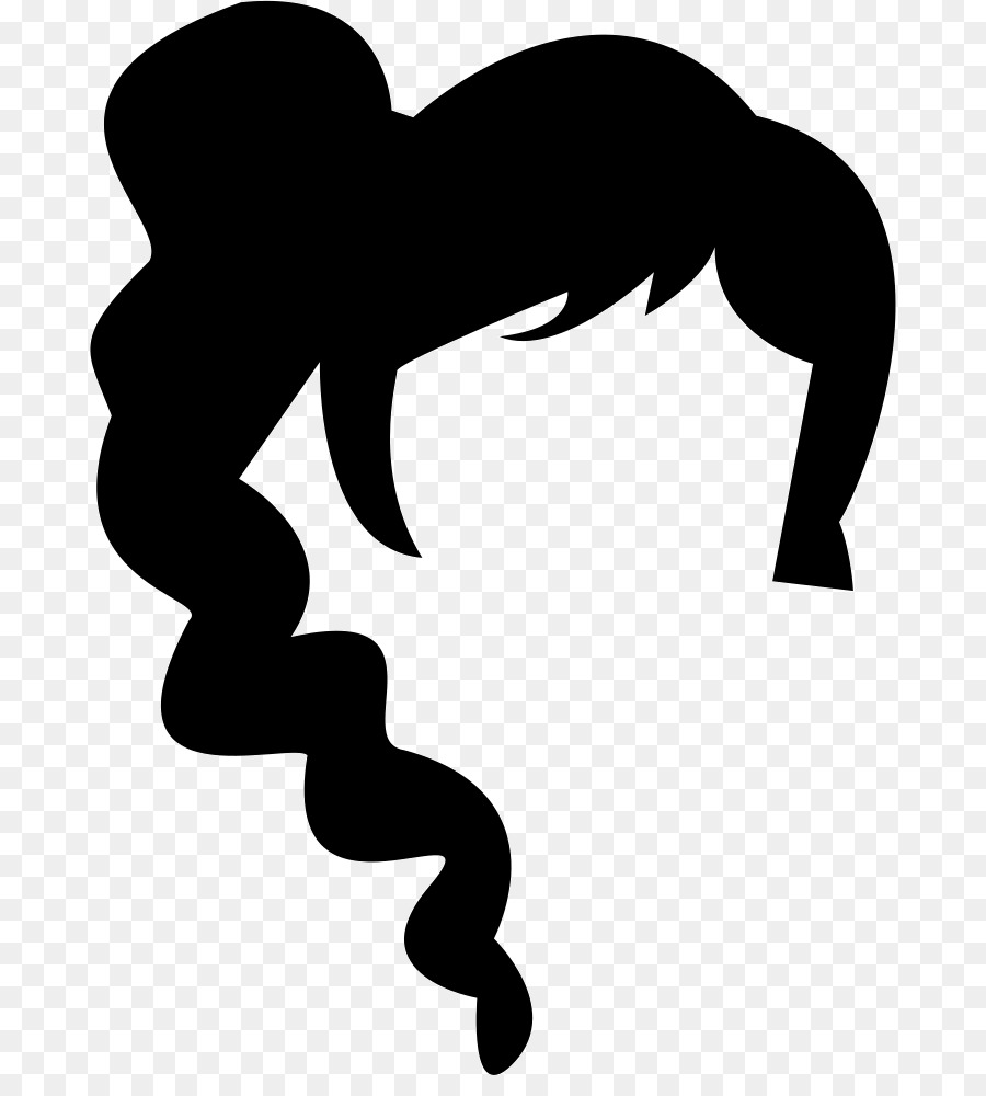 Silueta De Pelo Negro，Estilo PNG