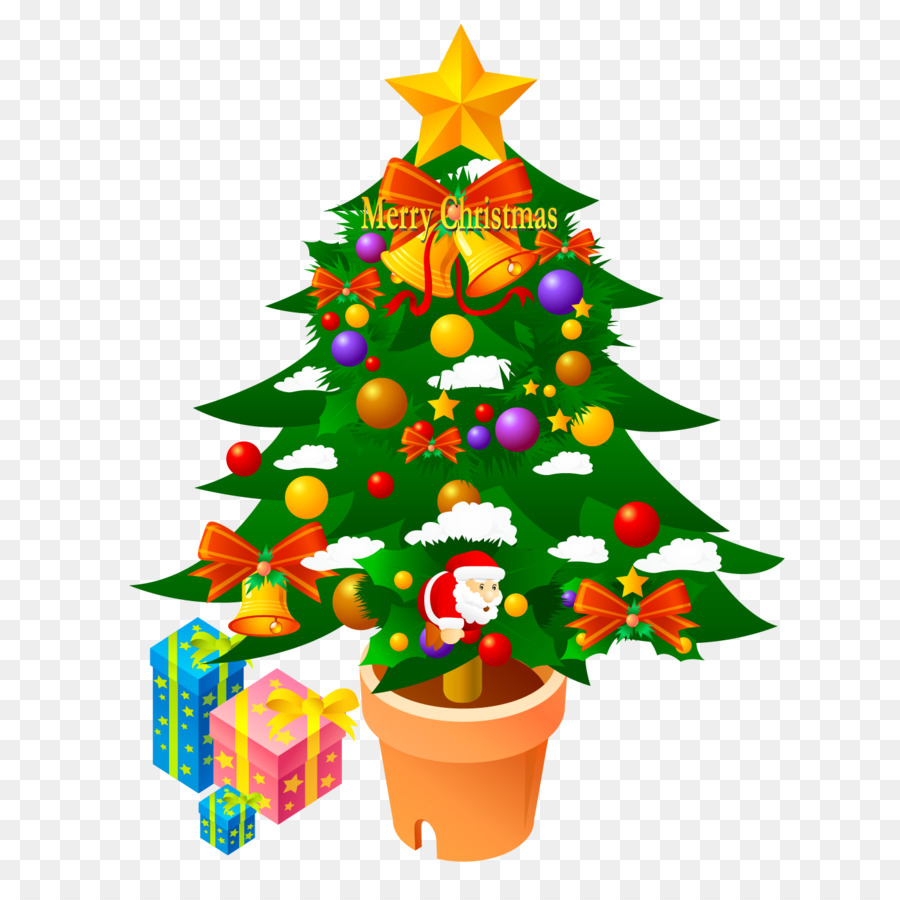 Santa Claus，árbol De Navidad PNG