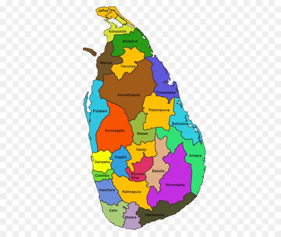 Mapa De Sri Lanka，País PNG