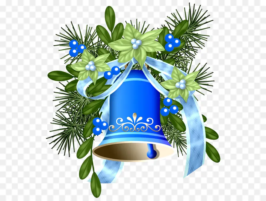 Campana De Navidad Azul，Campana PNG