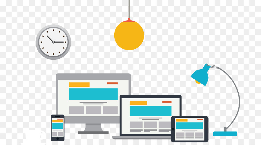 El Diseño Web Responsivo，Diseño Plano PNG