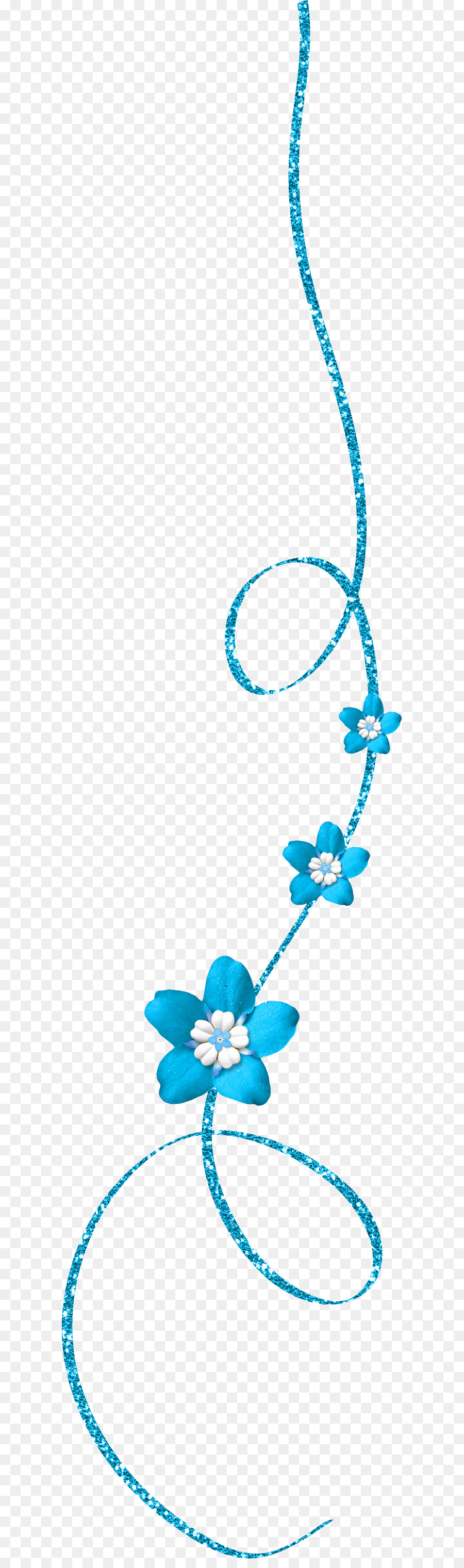 Cinta Floral Azul，Cinta PNG