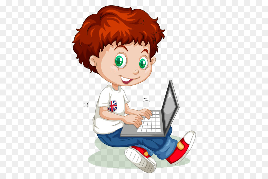 Niño Con Computador Portatil，Computadora PNG