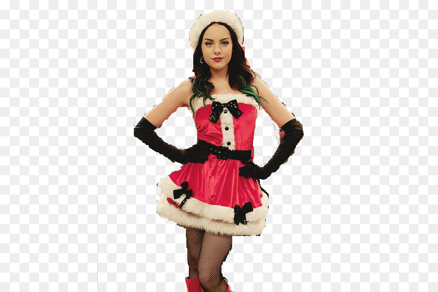 Mujer En Traje De Santa，Navidad PNG