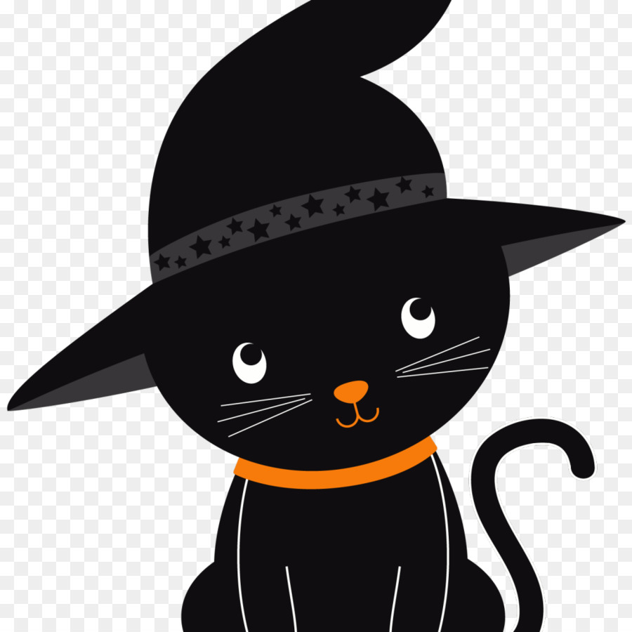 Gato Negro，Sombrero De Bruja PNG