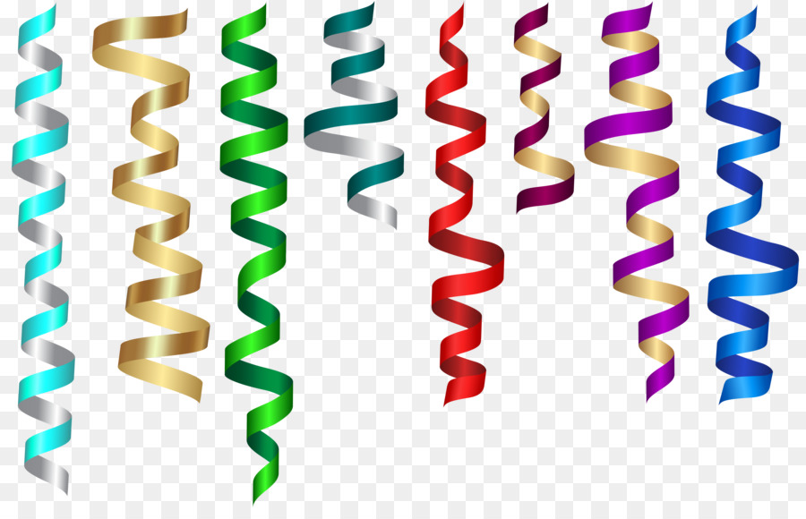 Serpentinas Coloridas，Decoración PNG