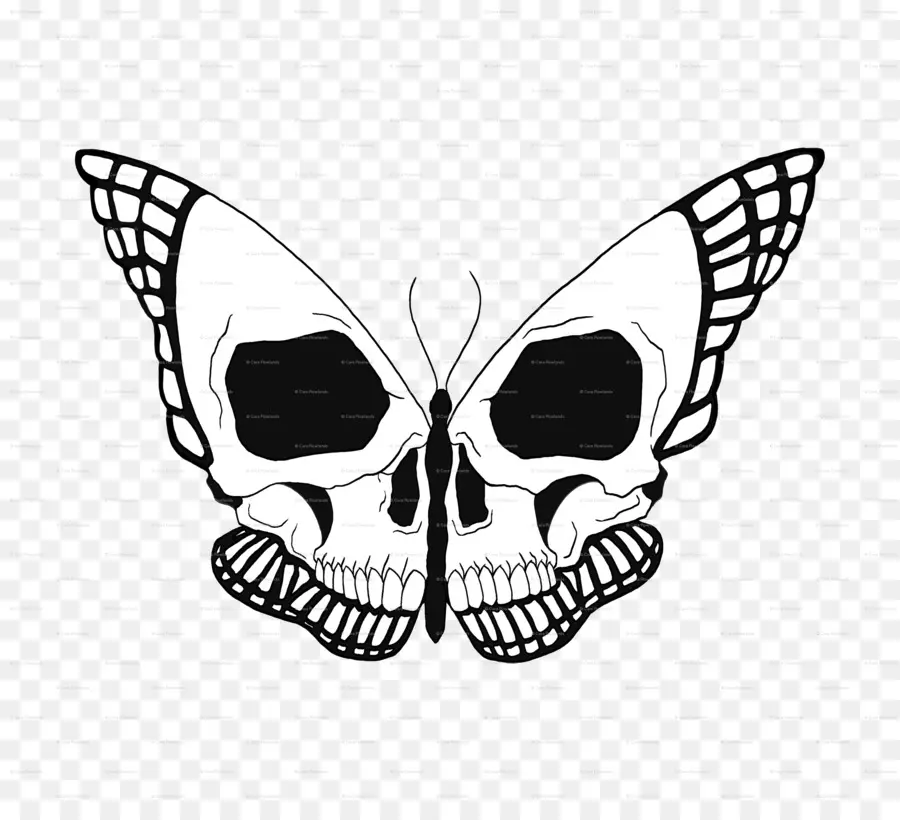 Calavera De Mariposa，Gótico PNG