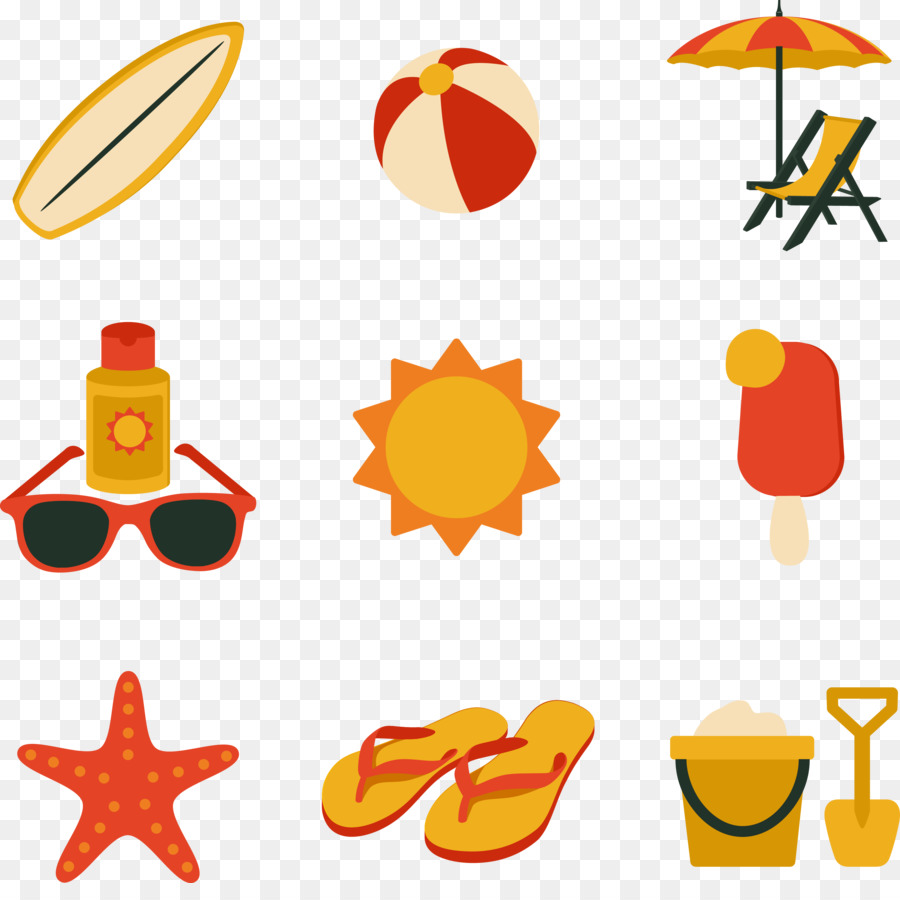 Iconos De Verano，Playa PNG