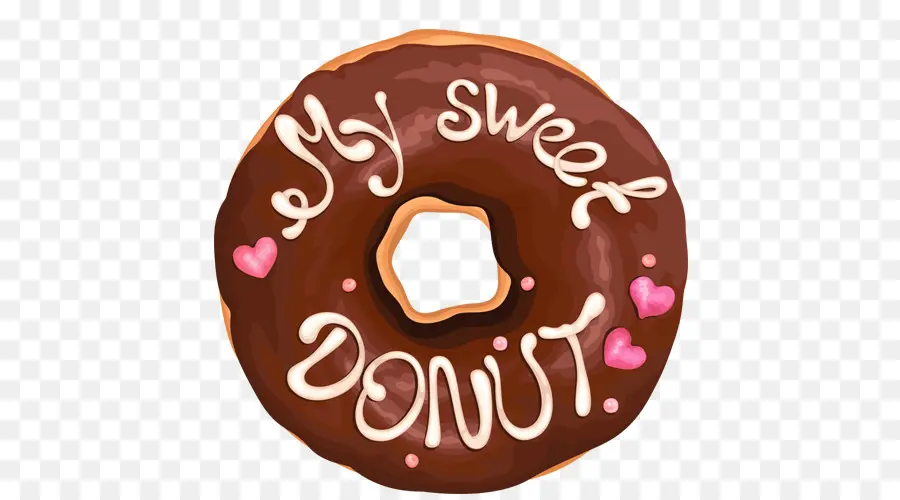 Donut De Chocolate，Dulce PNG