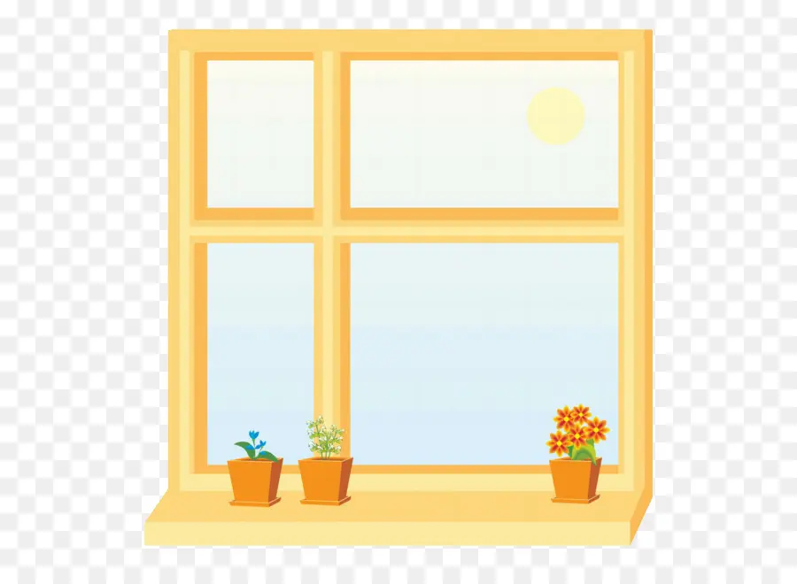 Ventana Con Plantas，Plantas PNG