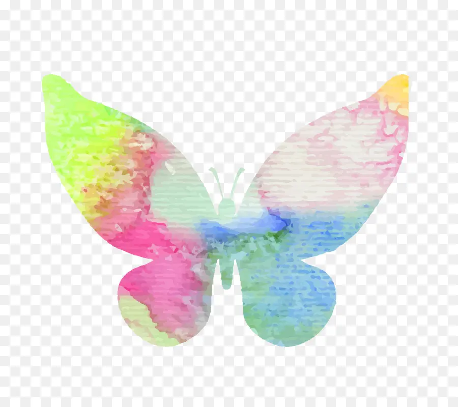 Mariposa，Pintura A La Acuarela PNG