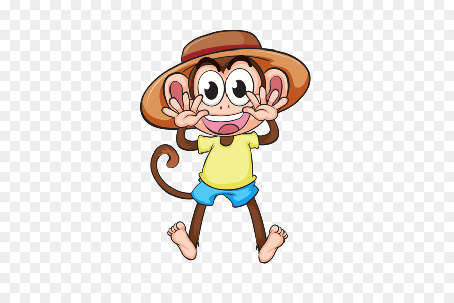 Mono De Dibujos Animados，Sombrero PNG