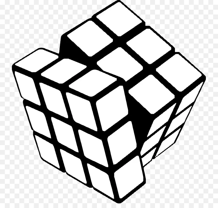 Cubo De Rubiks，Libro Para Colorear PNG